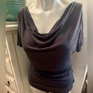 GAP Charcoal Drape Neck Top